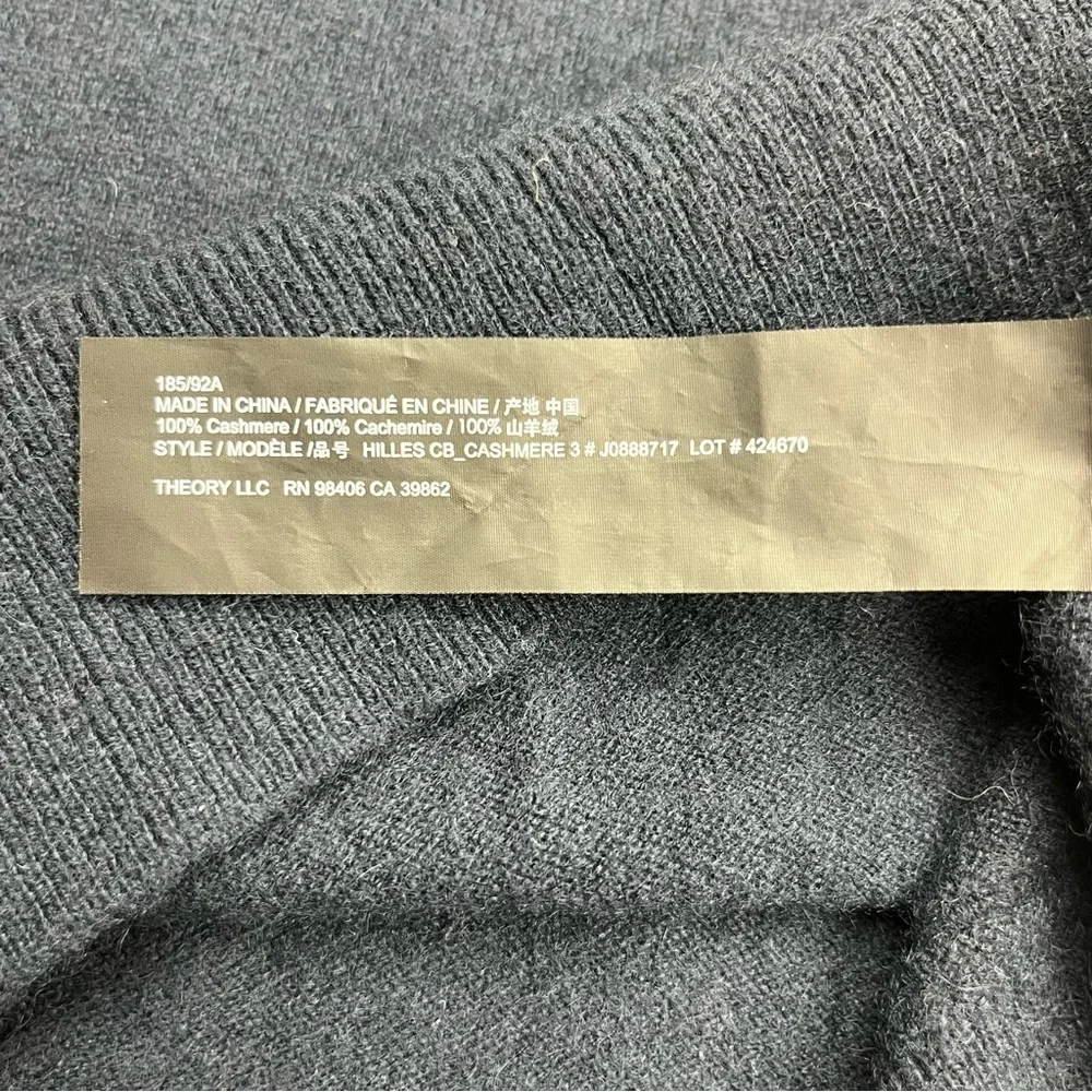 Theory Hilles Crewneck Cashmere‎ Sweater 100% Cashmere Mens NO SIZE TAG *FLAWED